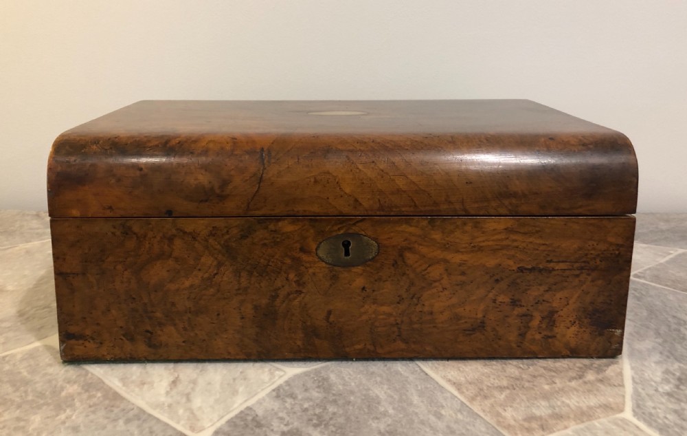 Antique Victorian Walnut Dome Top Writing Slope View II