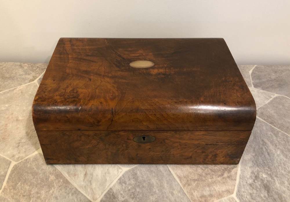 Antique Victorian Walnut Dome Top Writing Slope View III