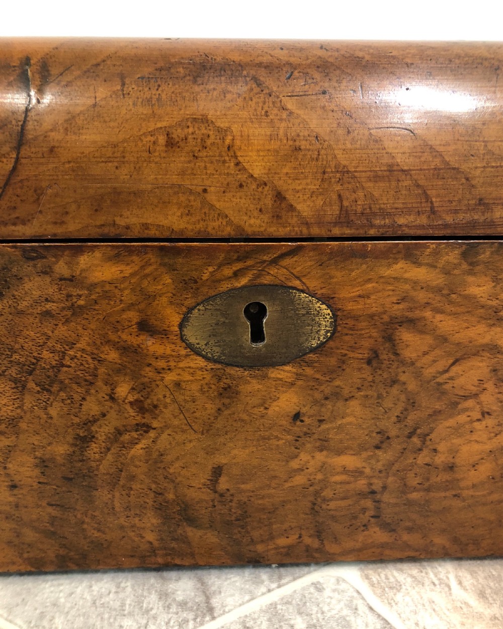 Antique Victorian Walnut Dome Top Writing Slope View XII