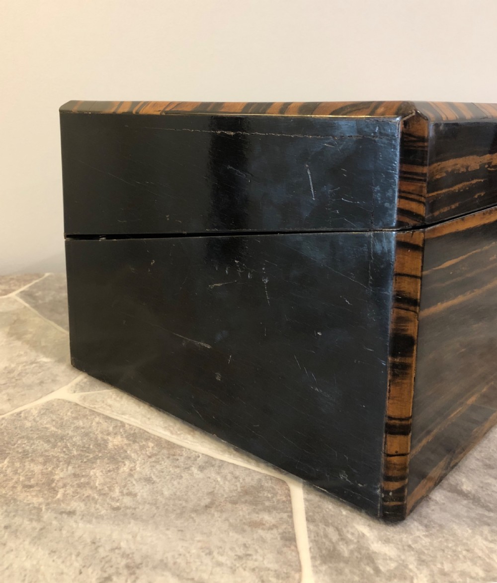 Superb Antique Victorian Coromandel Writing Slope with Secret Drawers View V