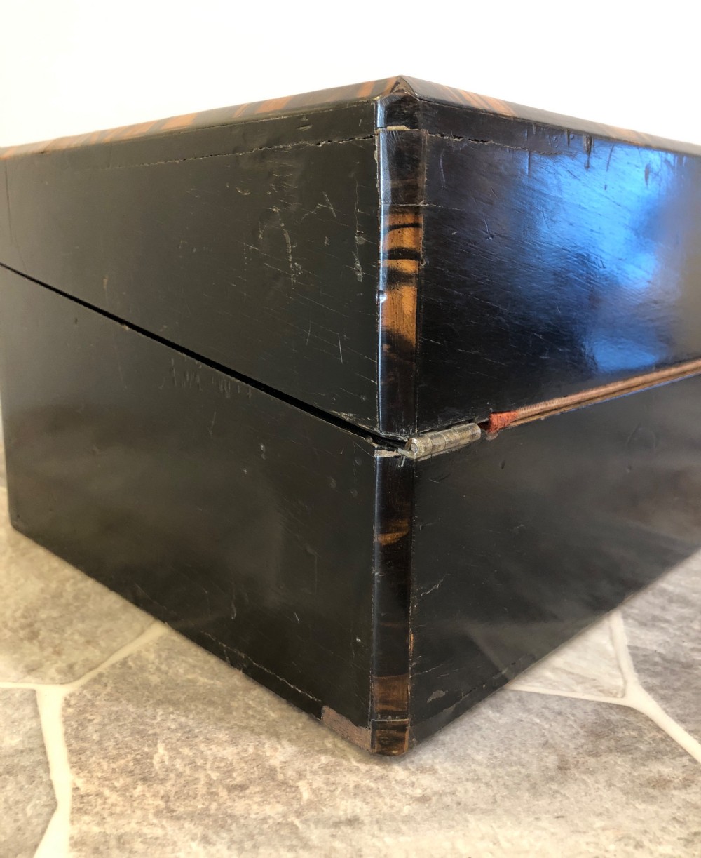 Superb Antique Victorian Coromandel Writing Slope with Secret Drawers View VII