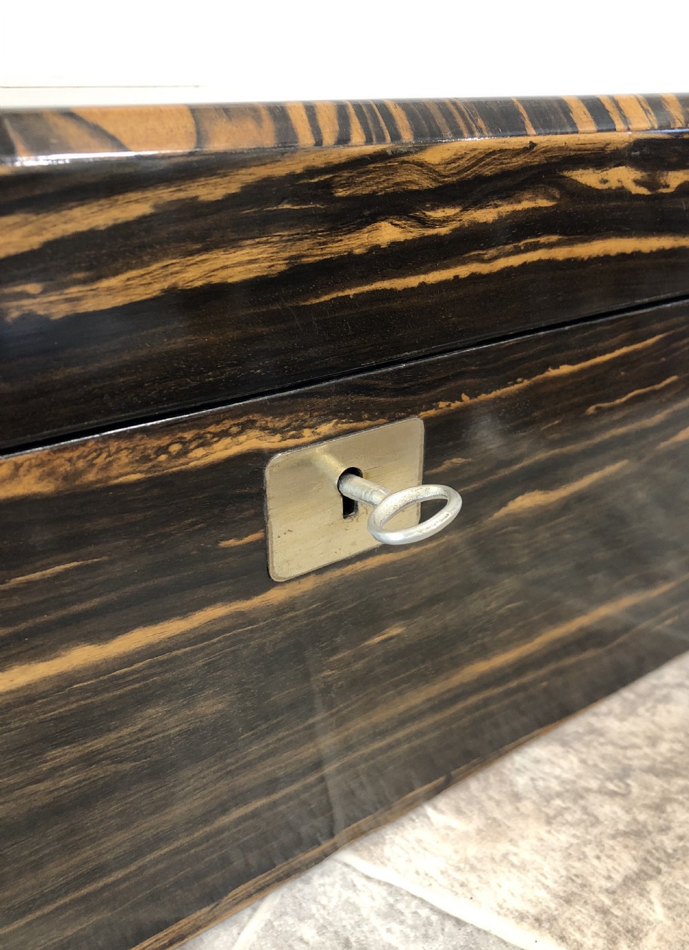 Superb Antique Victorian Coromandel Writing Slope with Secret Drawers View XIV