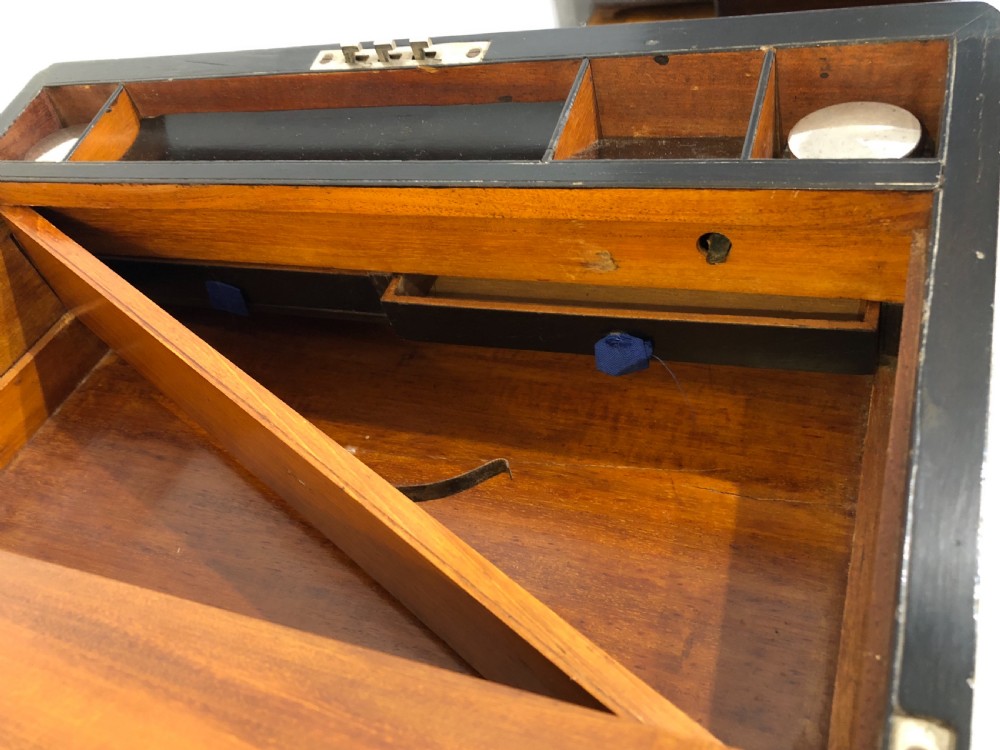 Superb Antique Victorian Coromandel Writing Slope with Secret Drawers View XV