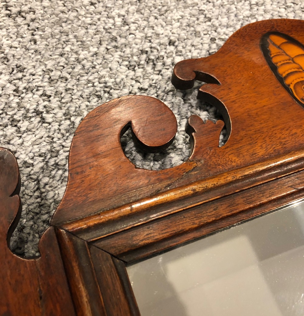 Antique Georgian Mahogany Fret Wall Mirror View VIII