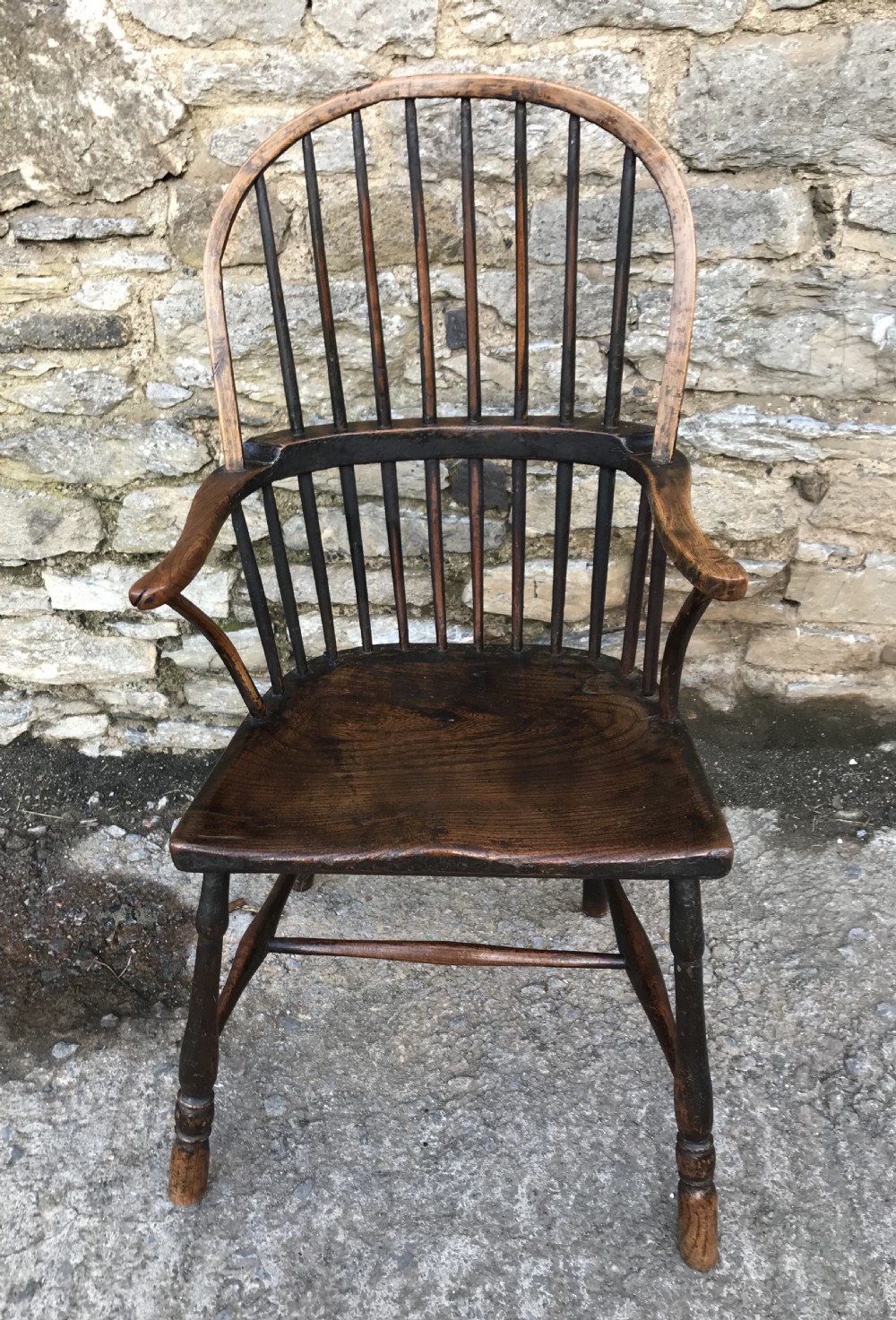 Antique Primitive Westcountry Hoop Back Windsor Chair  View V