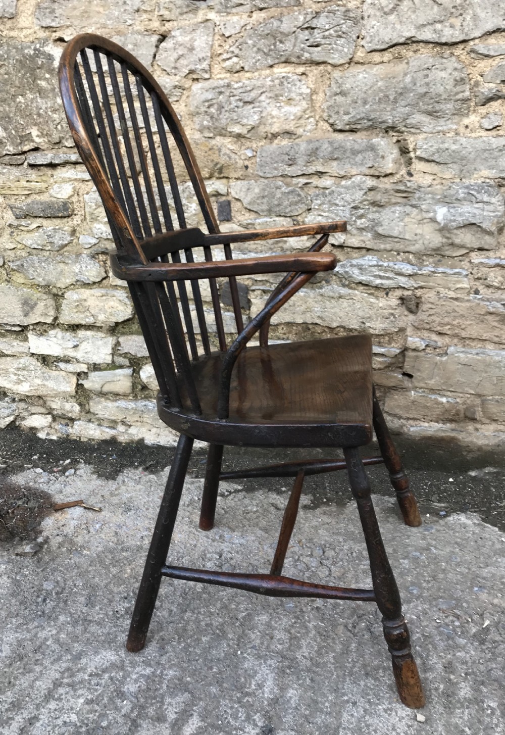 Antique Primitive Westcountry Hoop Back Windsor Chair  View VI