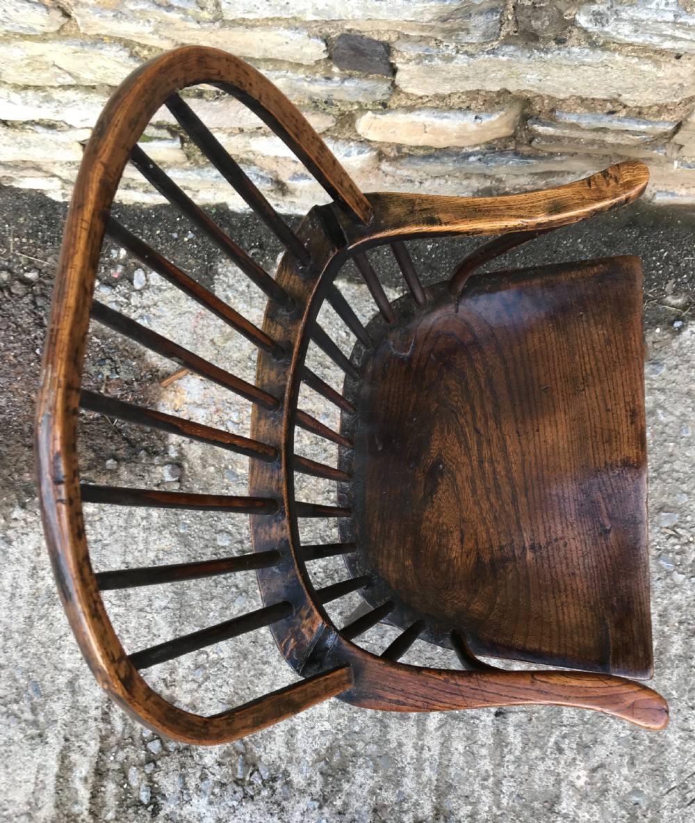 Antique Primitive Westcountry Hoop Back Windsor Chair  View VII