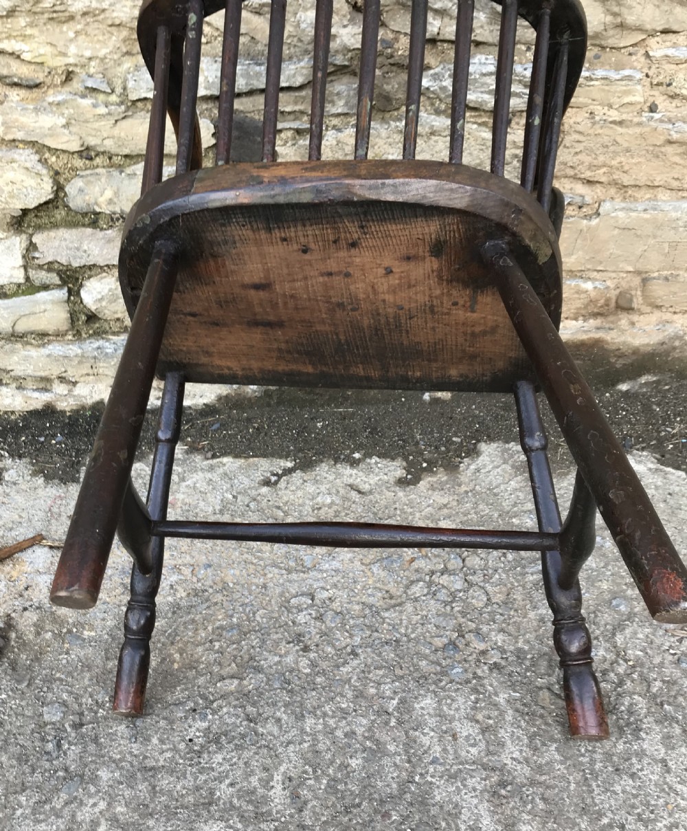 Antique Primitive Westcountry Hoop Back Windsor Chair  View XI
