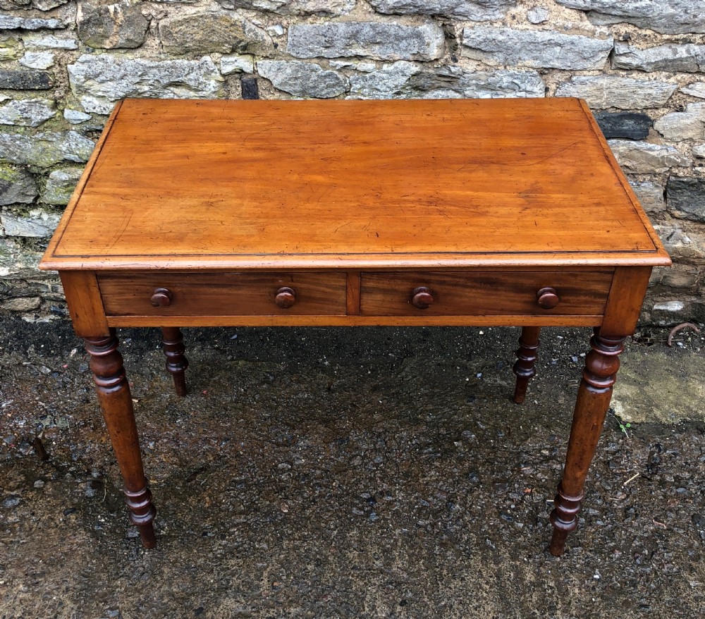 Victorian Mahogany Two Drawer Side Table View III