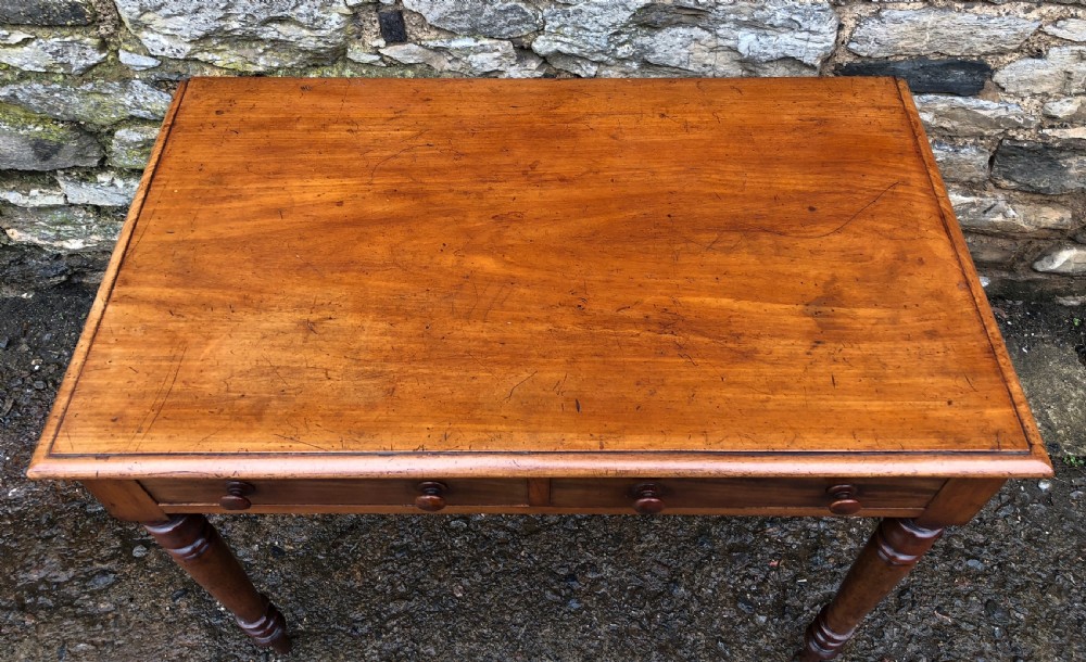 Victorian Mahogany Two Drawer Side Table View VIII