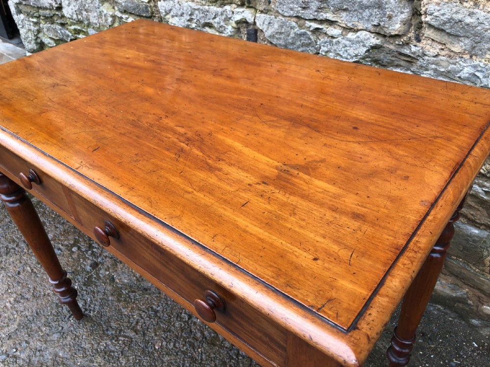 Victorian Mahogany Two Drawer Side Table View XII
