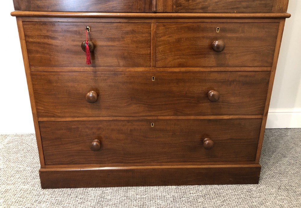Antique Victorian Mahogany Linen Press Cupboard  View IV