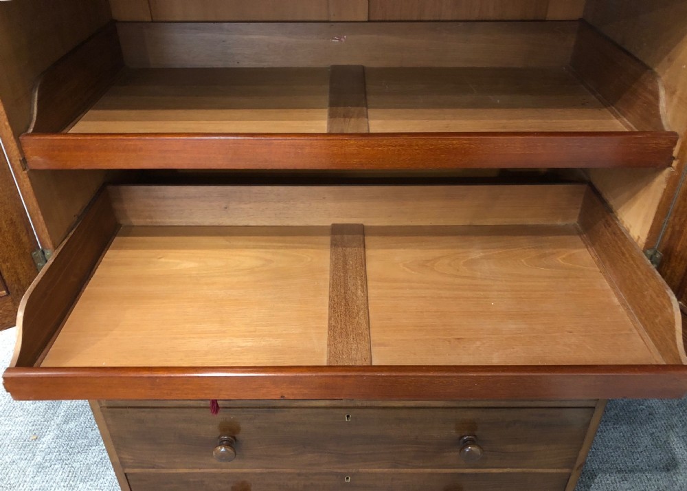 Antique Victorian Mahogany Linen Press Cupboard  View VIII