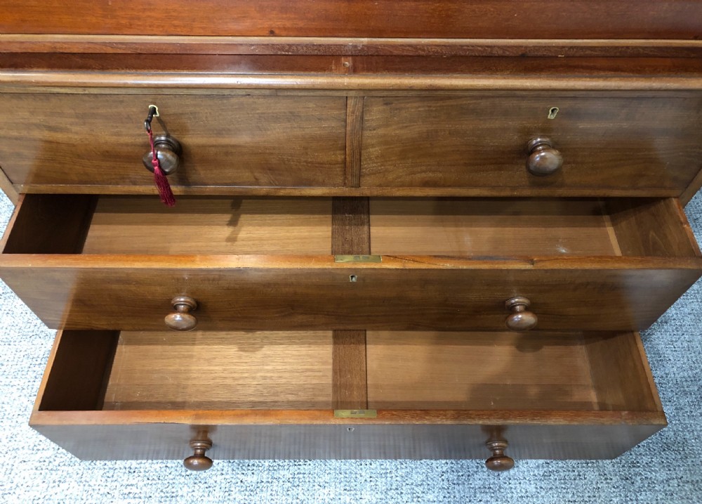 Antique Victorian Mahogany Linen Press Cupboard  View XI