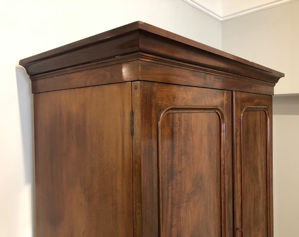 Antique Victorian Mahogany Linen Press Cupboard  View XII