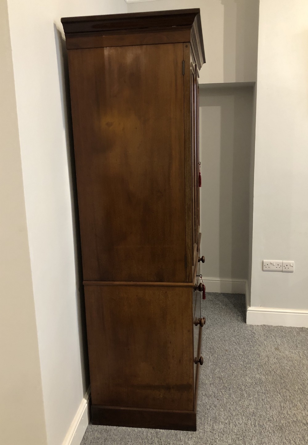 Antique Victorian Mahogany Linen Press Cupboard  View XIII
