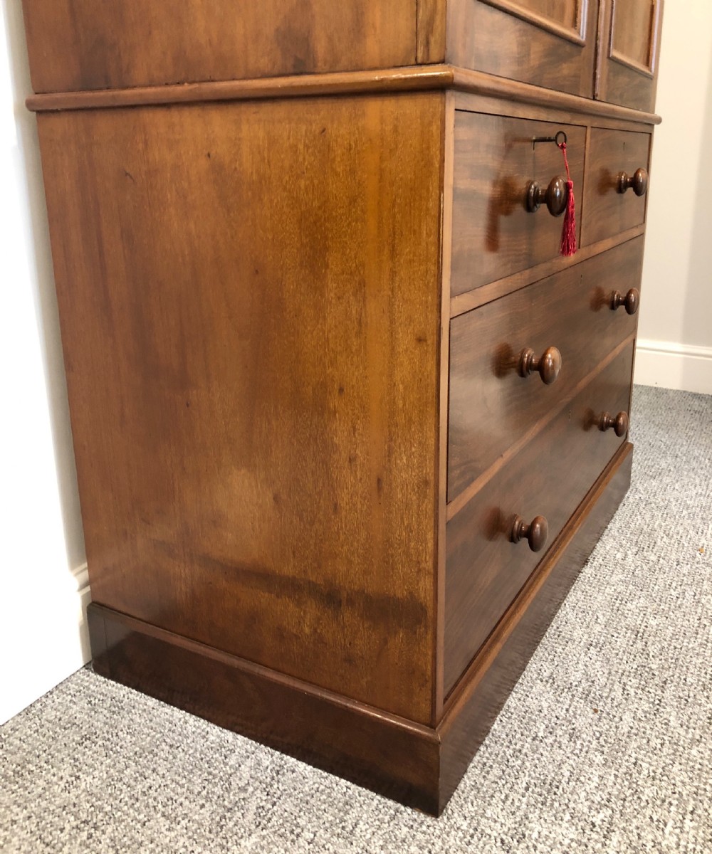 Antique Victorian Mahogany Linen Press Cupboard  View XIV