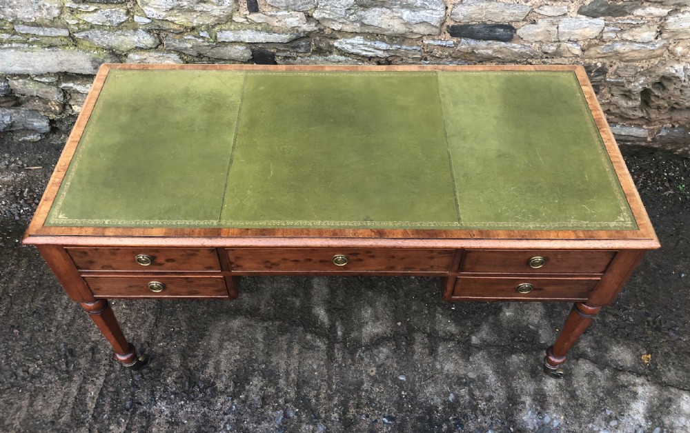 Large Victorian Mahogany Writing Desk View XVI