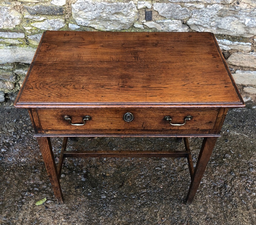 Antique Georgian Oak Side Table View II
