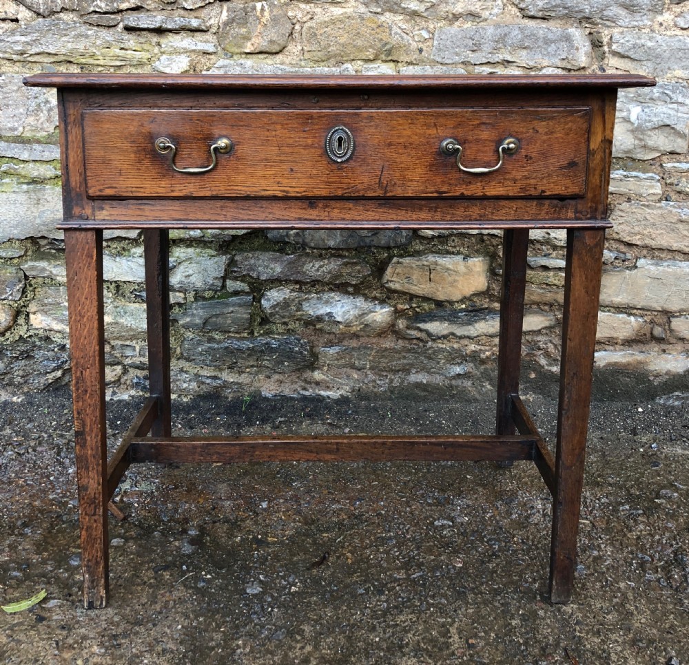 Antique Georgian Oak Side Table View III