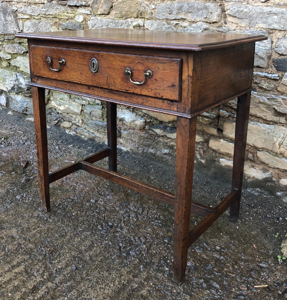 Antique Georgian Oak Side Table View IV