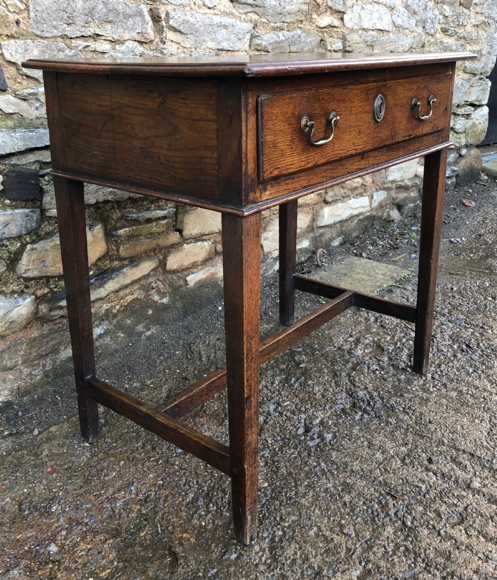 Antique Georgian Oak Side Table View V