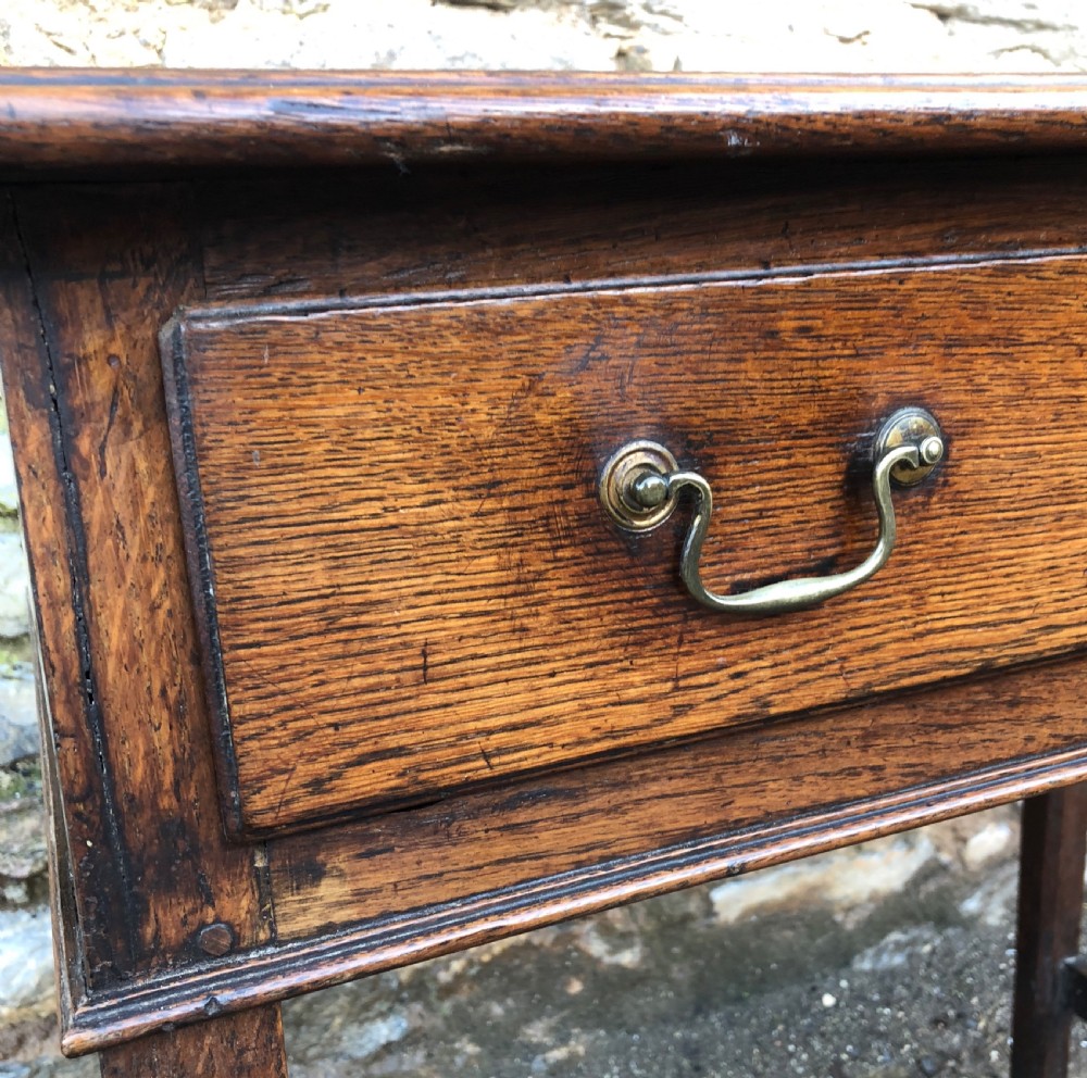 Antique Georgian Oak Side Table View VI