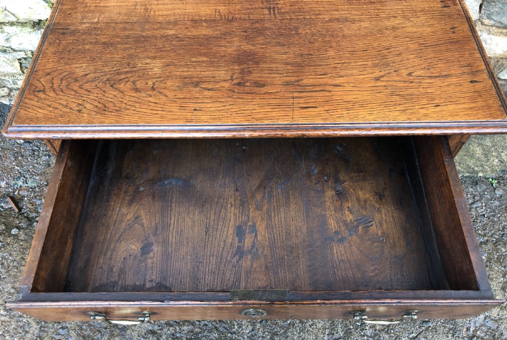 Antique Georgian Oak Side Table View VII