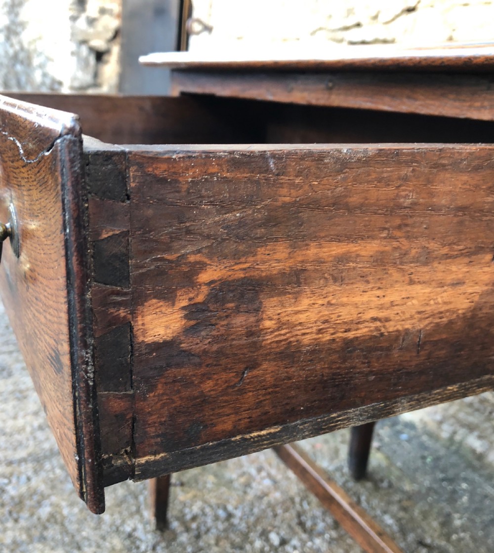 Antique Georgian Oak Side Table View VIII