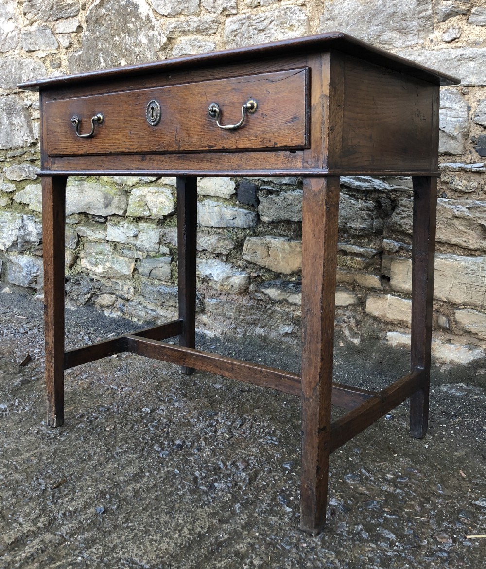 Antique Georgian Oak Side Table View IX
