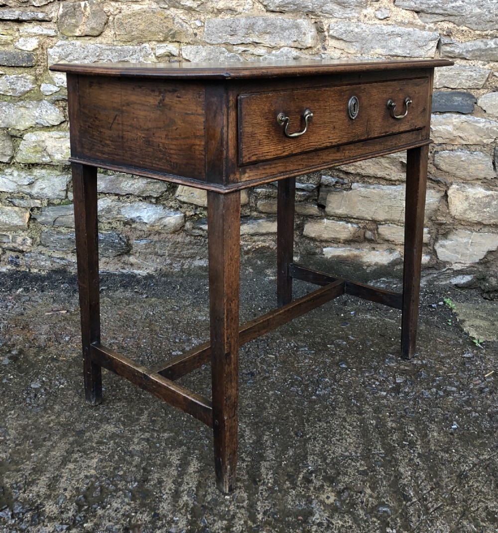 Antique Georgian Oak Side Table View X