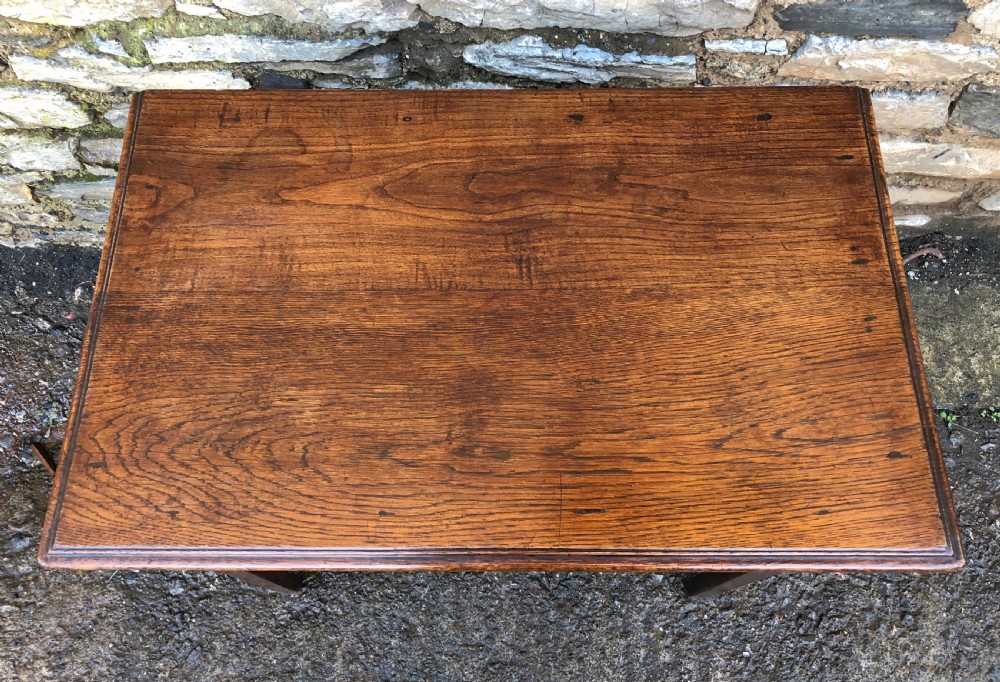 Antique Georgian Oak Side Table View XI