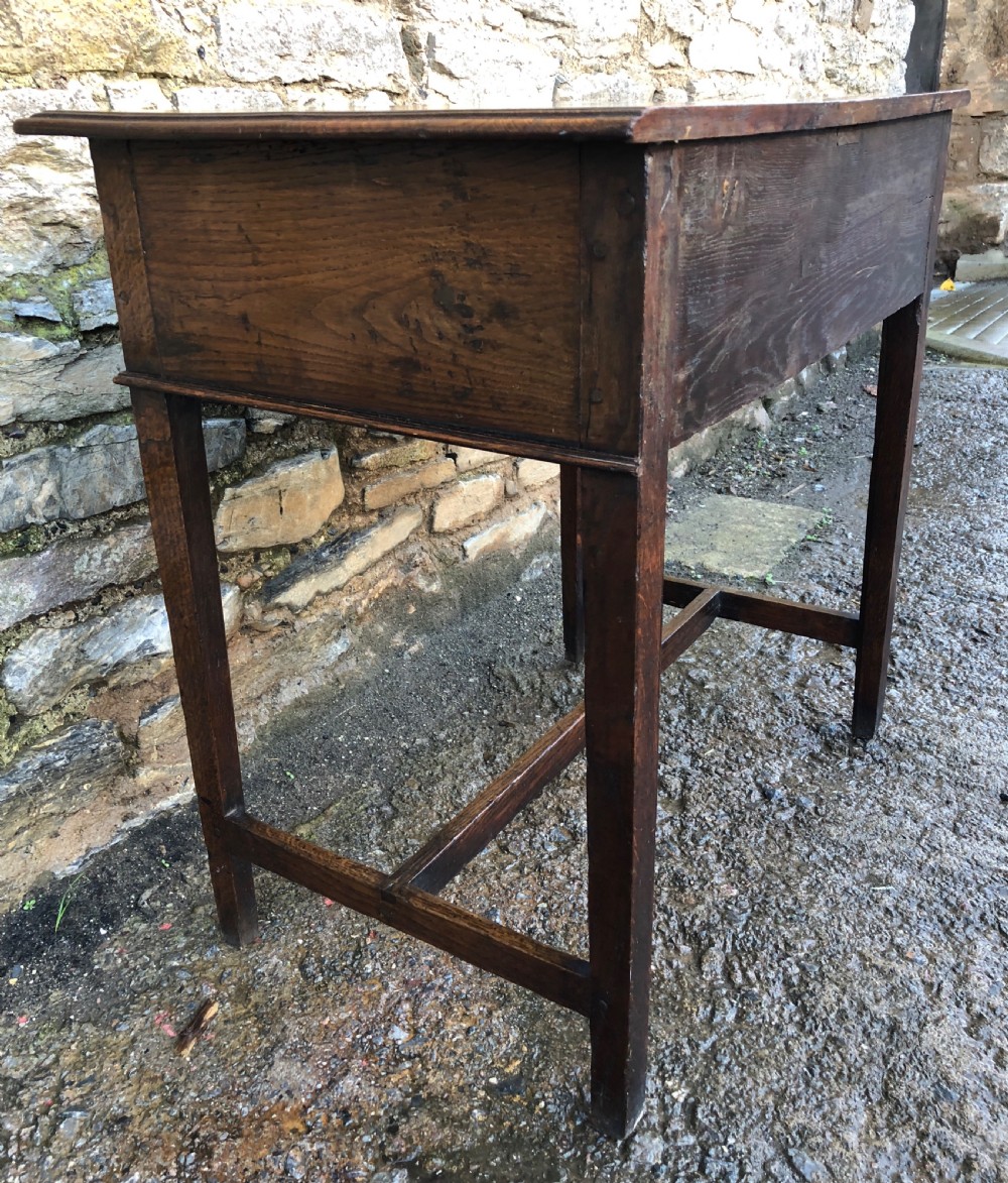 Antique Georgian Oak Side Table View XIII