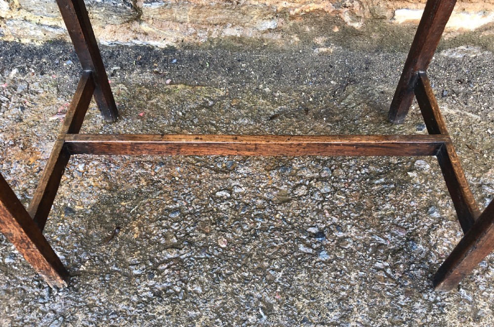 Antique Georgian Oak Side Table View XIV