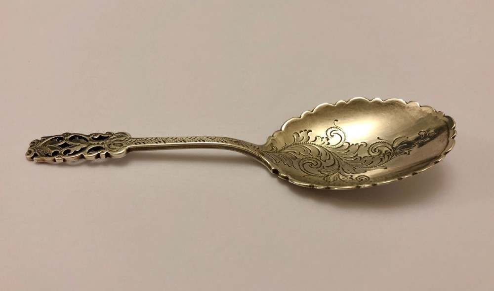 Antique Victorian Solid Silver Tea Caddy Spoon