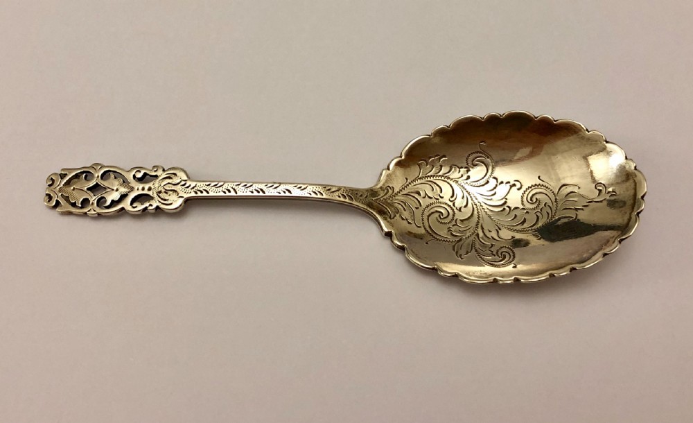 Antique Victorian Solid Silver Tea Caddy Spoon View III