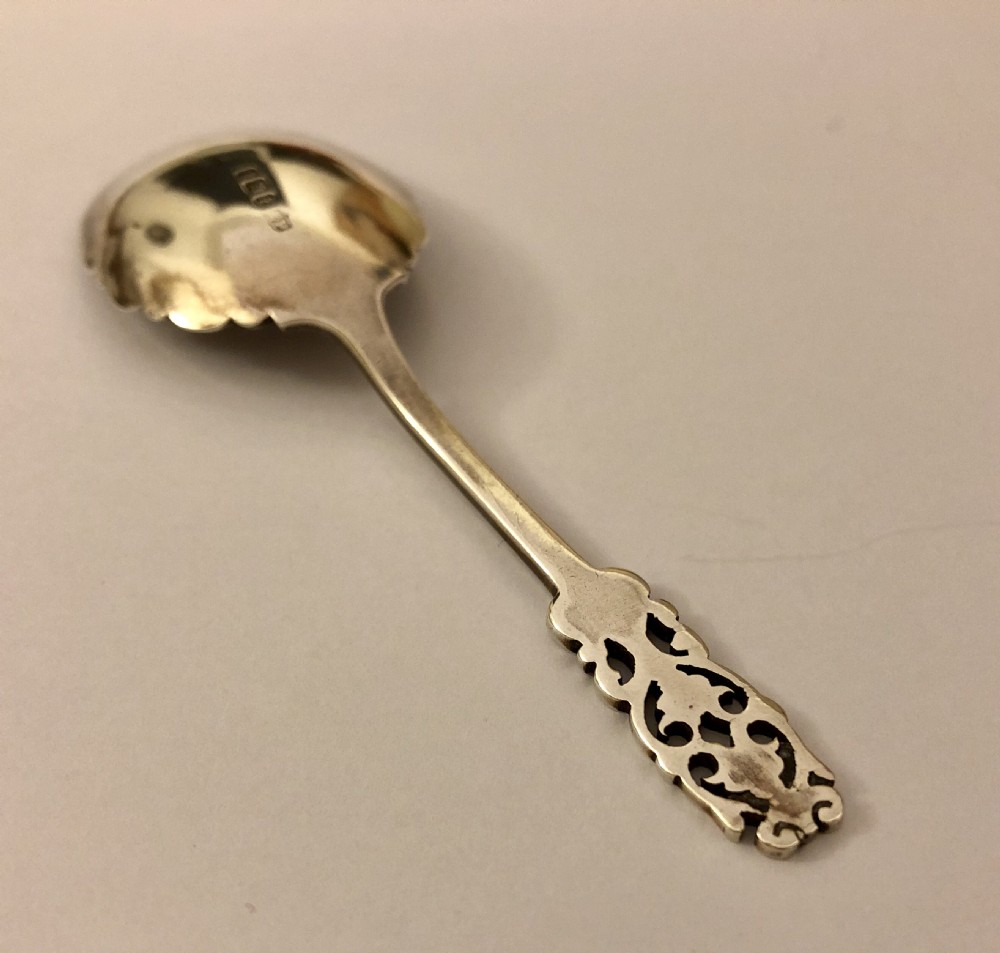Antique Victorian Solid Silver Tea Caddy Spoon View VII