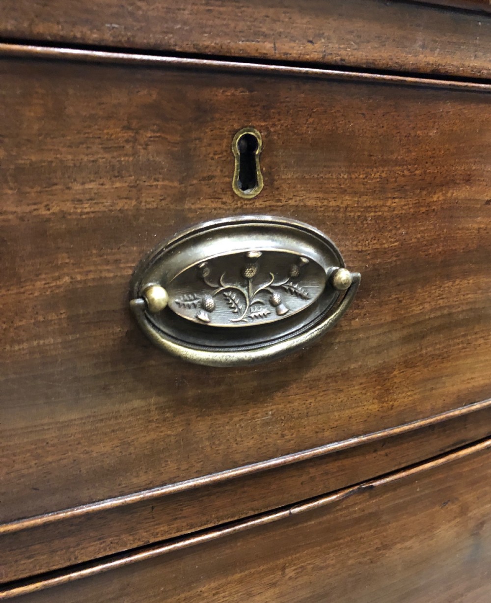 Antique Georgian Mahogany Bow Front Chest of Drawers View IX
