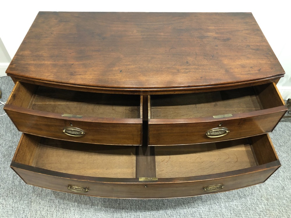Antique Georgian Mahogany Bow Front Chest of Drawers View XIV