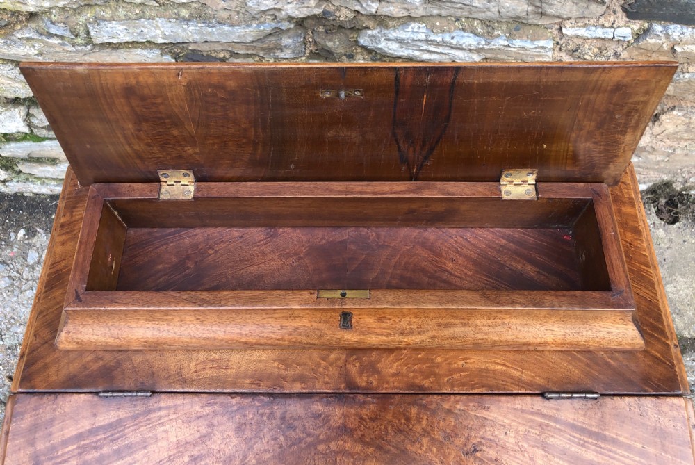 Antique Victorian Burr Walnut Davenport View X