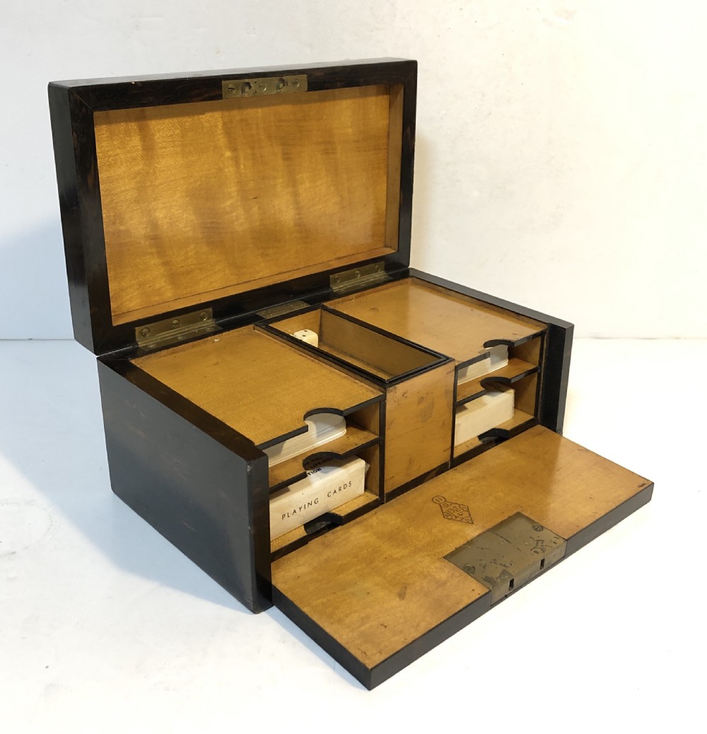 Antique Victorian Coromandel Games Box View IV