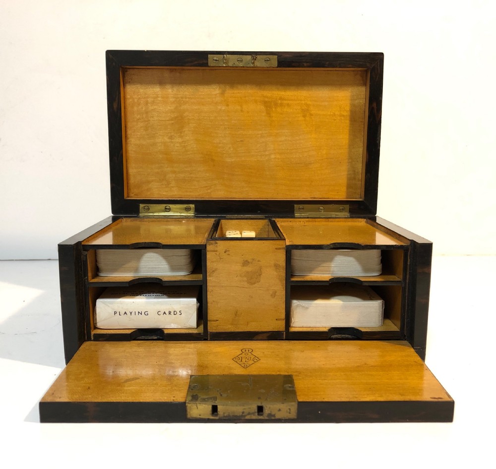 Antique Victorian Coromandel Games Box View VI