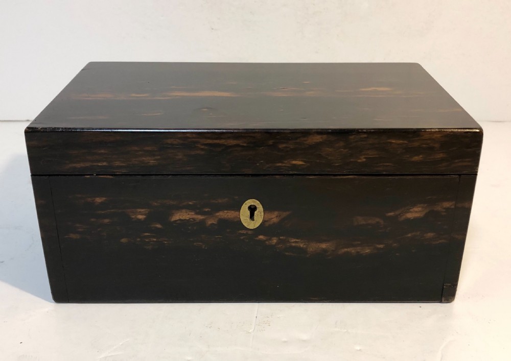 Antique Victorian Coromandel Games Box View IX