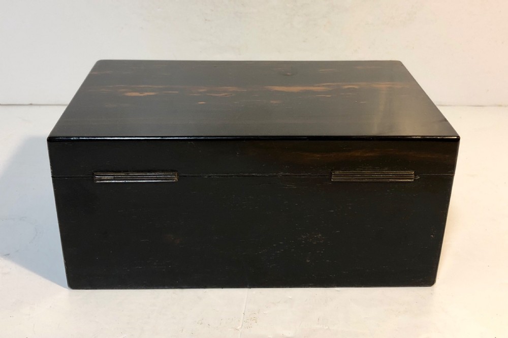 Antique Victorian Coromandel Games Box View XII