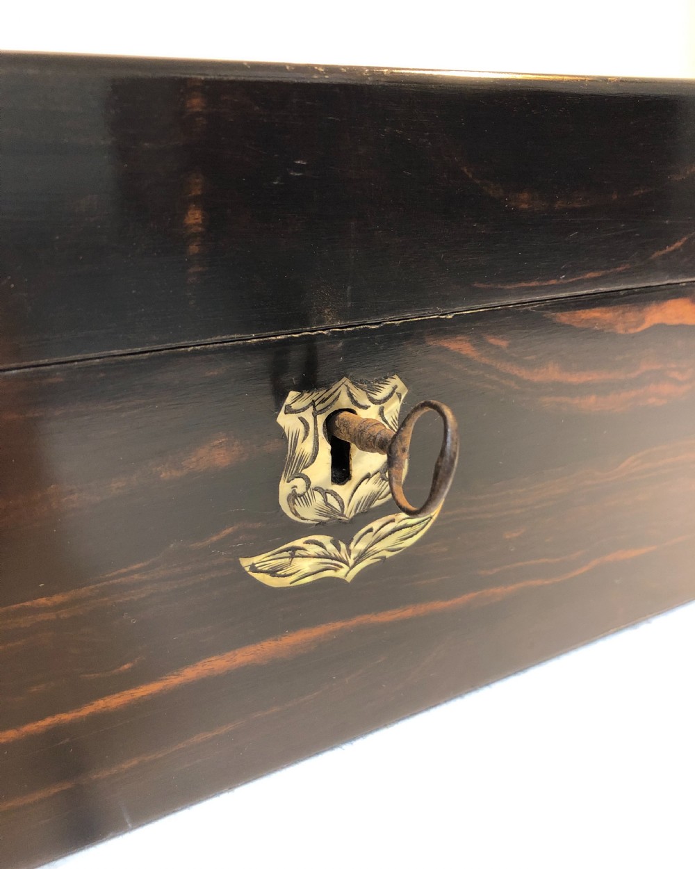 Antique Victorian Coromandel Writing Slope View VI