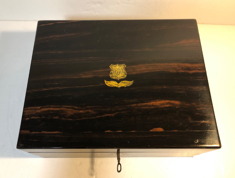 Antique Victorian Coromandel Writing Slope View VII