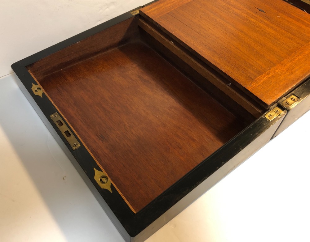 Antique Victorian Coromandel Writing Slope View XIV