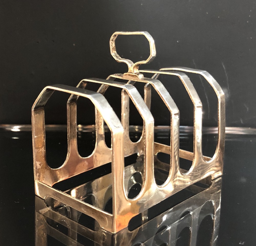 Good Quality Antique 1933 Silver Toast Rack 