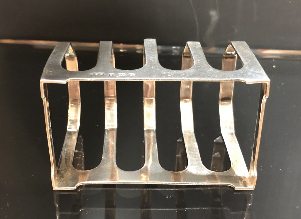Good Quality Antique 1933 Silver Toast Rack  View VI