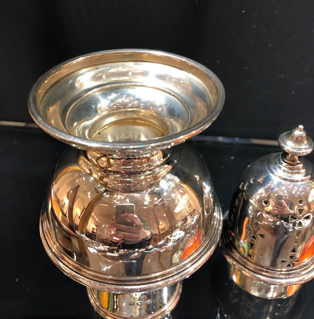 Antique Solid Sterling Silver Sugar Caster 1938 View IX